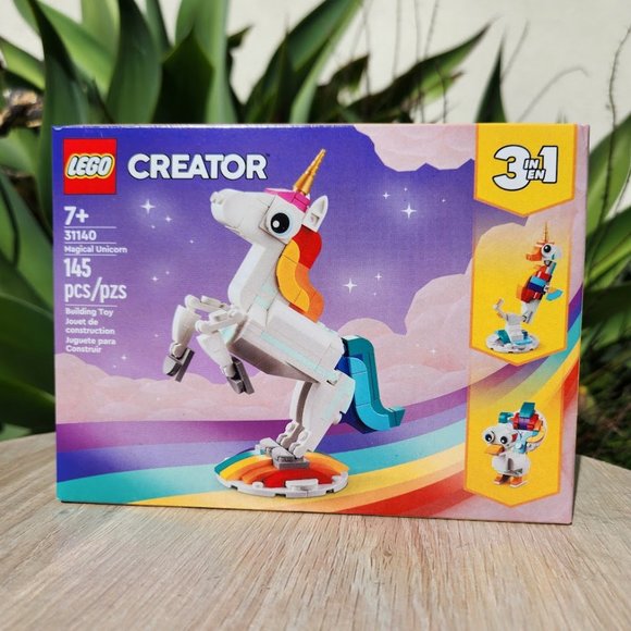 LEGO Creator 3 n1 Magical Unicorn Seahorse Peacock Rainbow 31140 Easter basket - Picture 1 of 16